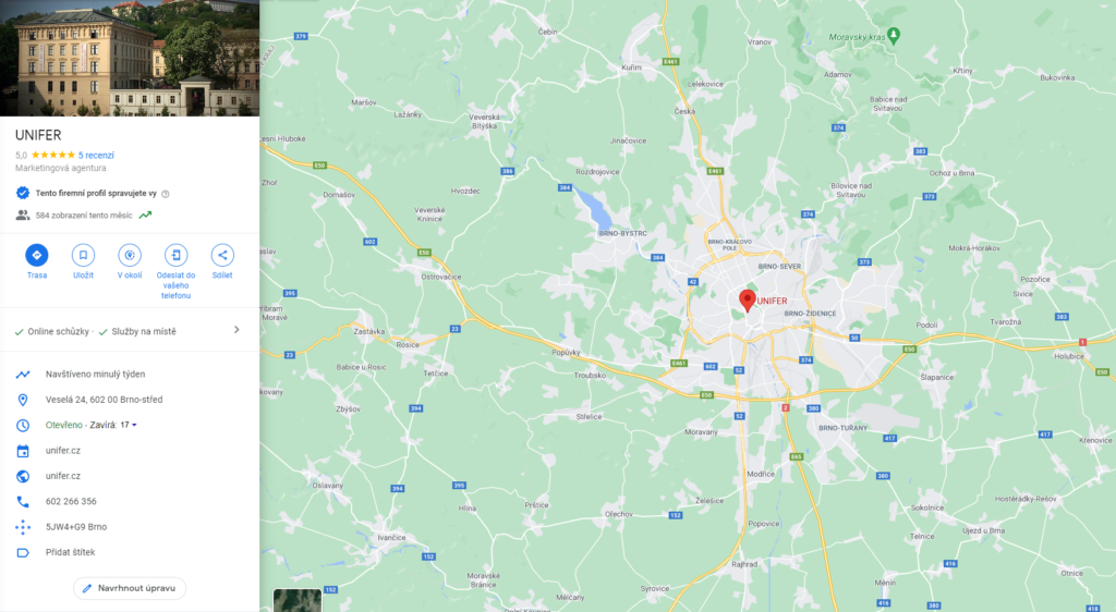 Unifer My Business mapa