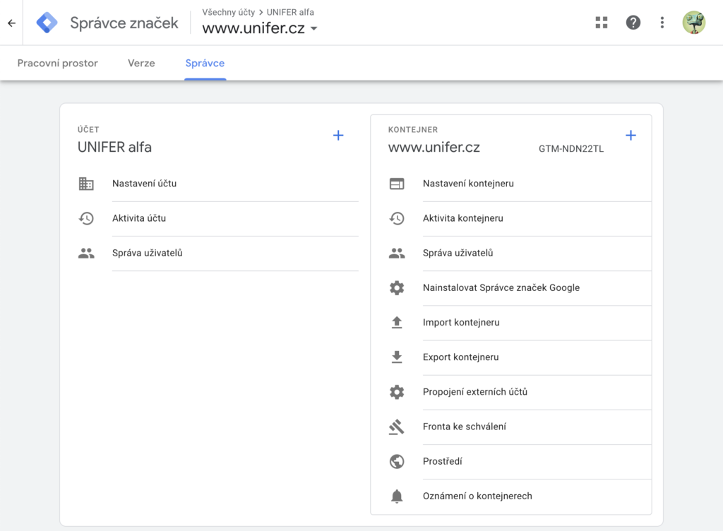 Google Tag Manager - správa uživatelů