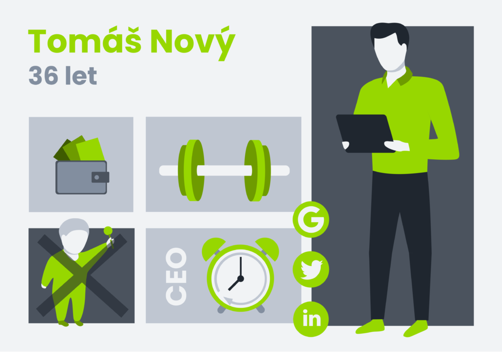 Fiktivní persona Tomáš si potrpí na kvalitní výpočetní techniku